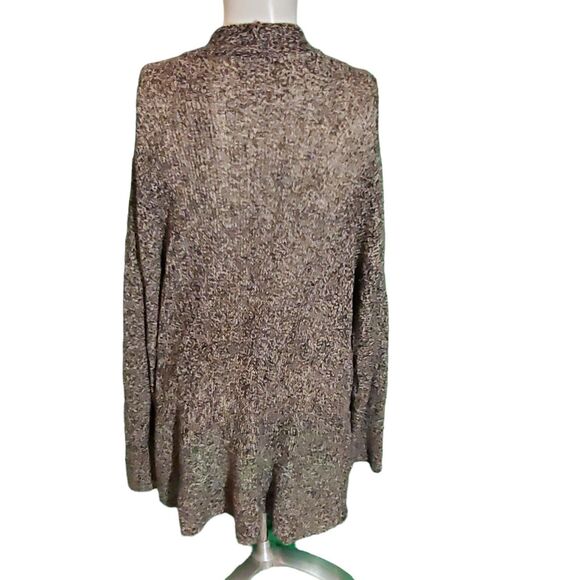 Eileen Fisher Linen Long Sleeve Open Front Cardigan Sweater Black/White Sz 3x - Picture 4 of 7